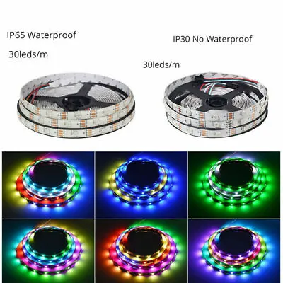 WS2812B 5V 5050 RGB LED Strip 1-5M 30 60 144 150 300 Leds Individual Addressable • $7.99