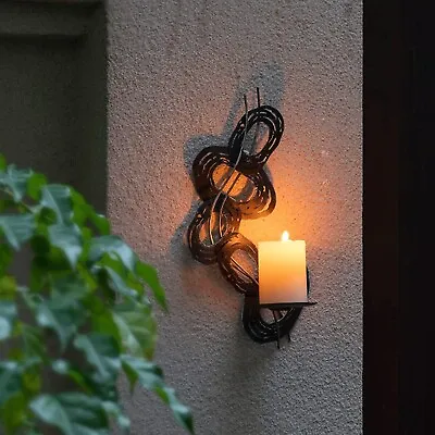 Wall Sconce Candle Holder Black Industrial Vintage Home & Decor Garden Lights • £15.99