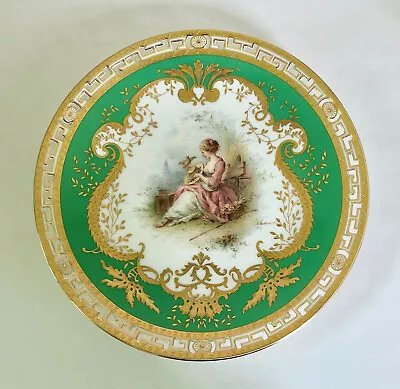 £2060.16 • Buy 19th C. Mintons Cabinet Plate, Scenic, Artist Signed, For Tiffany