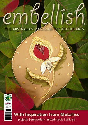 Embellish Craft Magazine - Issue #55 (Oct'23) Feat. Alison Cole Inc P&P • £7.50