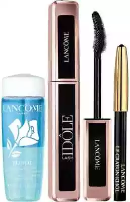 Lancome Lash Idole Mascara Eyeliner Bi-Facial Cleanser Eye Make Up Gift Set NEW • £31.99