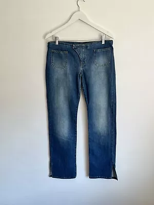 Earl Jeans Low Rise Blue Jeans Straight Size 32” 10 12 Y2K Designer • £13.99