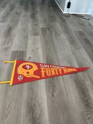 San Francisco Forty Niners 49ers Pennant Flag 1967 NFL Felt Vintage Football • $14.99