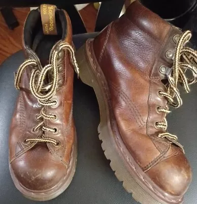 Vintage Dr. Doc Martens 8287 Brown Leather Boots Made In England Men's 9 US RARE • $55