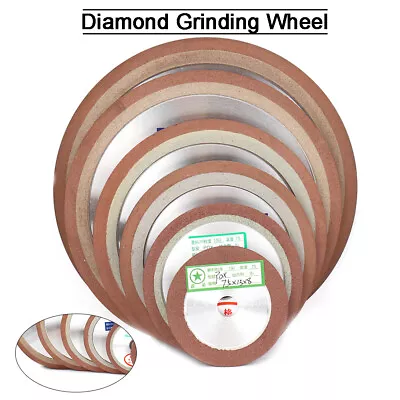 Diamond Grinding Wheel 3  ~ 8  Abrasive Disc For Carbide Cutting Tool Sharpeners • £30.97