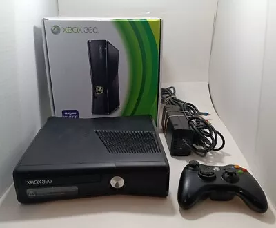 Microsoft Xbox 360 4GB Slim  S  Model Console System Set In Box Good Condition • $134.99