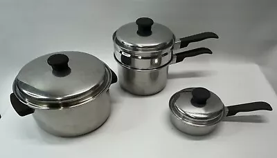 Vintage Kitchen Craft Cookware Set Aluminum Pots Pans Lids 631 Qt Free S&H • $89.95