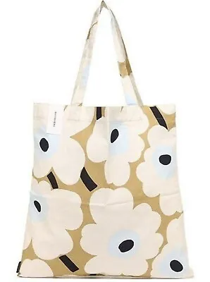 MARIMEKKO PIENI UNIKKO Cotton Tote  Bag Beige White Floral Women • $41