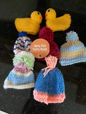 7 Mini New Knitted Egg Cosies Or Similar In Different Styles And Designs • £3