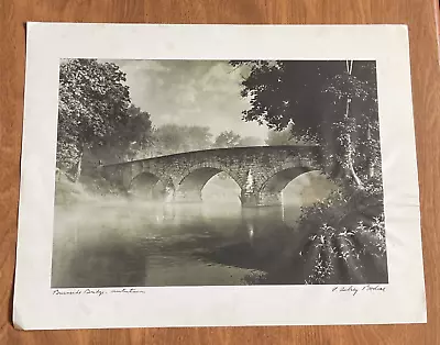 A. Aubrey Bodine Paper Print Of Photograph  Signed Burnside Bridge Antietam VTG  • $19.99