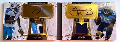 2013 Supreme Chris Johnson & Justin Hunter Dual Patch Autograph Booklet #04/15 • $49.78