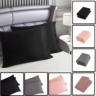 2X PILLOW CASE LUXURY 100% COTTON 50cm X 75CM  SOFT PAIR PACK COT PILLOW CASE • £4.89