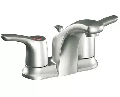 Moen CA42211BN Baystone Two Handle Centerset Bathroom Faucet Brushed Nickel • $44.95