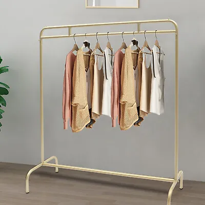 Clothes Rail Hanger 135/150cm Gold Metal Garment Clothing Display Rack Organizer • $69