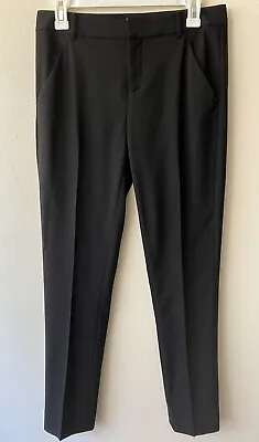 Helmut Lang Black Pleat Front Wool Blend Trousers Silk Lining Ankle Length XS/S • $75