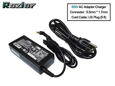 AC Charger Adapter For Acer Aspire PA-1700-02 PA-1650-02 5.5 * 1.7mm 19V 65W • $16.53