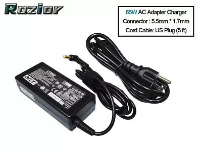 For Acer Aspire PA-1300-04 One Series ZG5 Zg-5 65W AC Charger Adapter Power Cord • $16.53