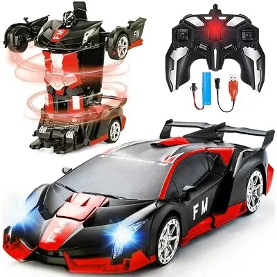 JZ Glorious Mission Transformation Deformaton Of The Robot 2.4GHZ 1:18 Red Car • $25.47