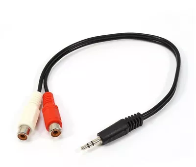 £3.95 • Buy   3.5mm Male Jack To 2 RCA Female Plug Adapter Stereo  Headphone Audio Y Cable