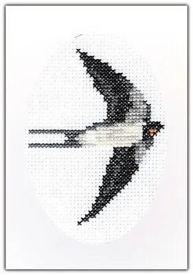 £4.69 • Buy Swift Swallow, Plain/Birthday - Cross Stitch A6 Card Kit 4  X 6 - 14 Count Aida