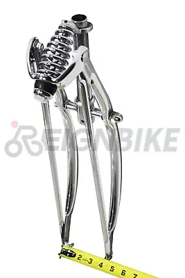 24  Classic Bicycle Spring Chrome Fork 1  Steel Threaded Vintage Lowrider Style • $69.99