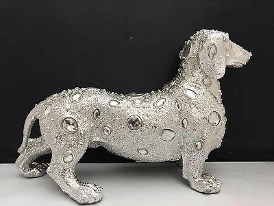 Leonardo 14  Silver Art Dachshund Ornament Figure Silver Daschund Statue BNIB  • £39.99