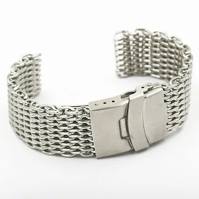 20mm Shark Mesh Stainless Steel Watch Band Strap Fits Breitlin Thick/Heavy • $14.65