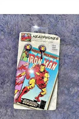 Marvel Comics The Invincible Iron Man Headphones Noise Isolating For IPod IPad  • £25.99