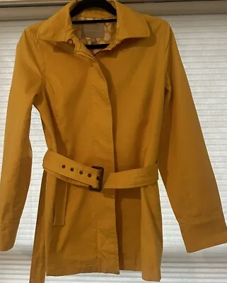 Banana Republic Women's Mustard Yellow Trench Rain Coat Size Med • $33