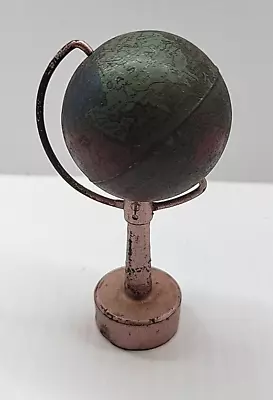 Vintage World Globe Manual Pencil Sharpener Miniature Germany Metal Small • $60