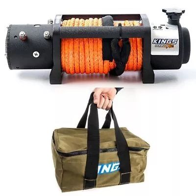 Adventure Kings 12000lb Electric Winch Rope + Canvas Recovery Bag 4x4 Offroad • $318.95