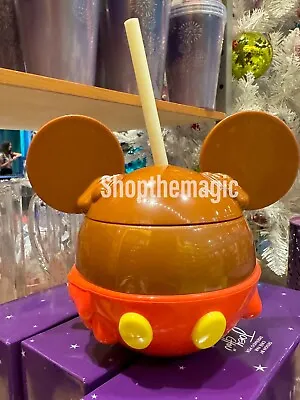 2024 Disney World Eats Mickey Mouse Snacks Candy Apple Sipper Tumbler Straw NEW • $29.99