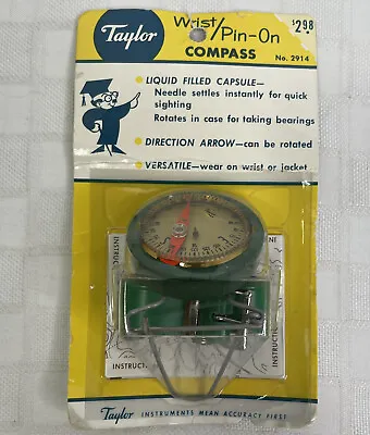 $129.99 • Buy Taylor Compass Wrist/Pin-On New In Package Vintage Good For Prop