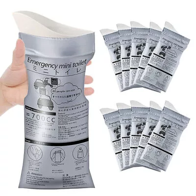 700ml Portable Disposable Urine Pee Bag Car Travel Emergency Toilet Bags Unisex • £3.69