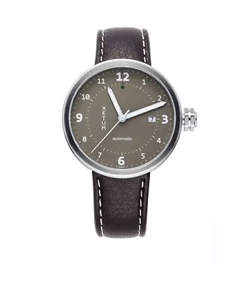 XETUM Stinson Brown Leather Grey Dial Automatic Swiss Stainless 40MM BRAND NEW • $593.99
