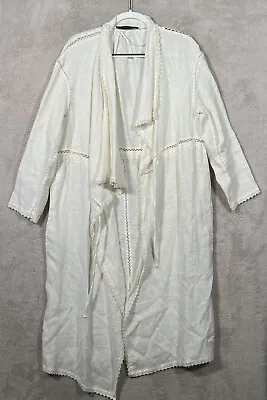 Zara Trench Coat Womens Medium White  • $15.05