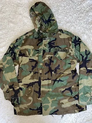 Vintage Military Camo Field Jacket Size Medium • $19.99