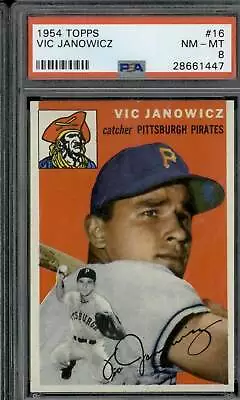 1954 Topps #16 Vic Janowicz PSA 8 • $192.50