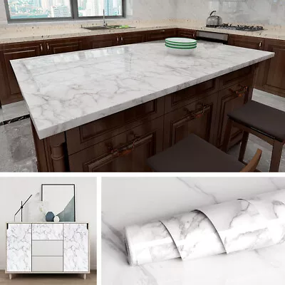 £5.95 • Buy 5/10m Self Adhesive Kitchen Worktop Covering Vinyl Wrap Cupboard Door Sticker