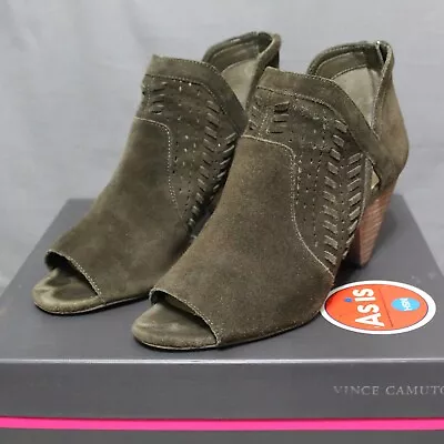 Vince Camuto Womens Heel Zip Cone Heel Ebelin  Greenery Ankle Boot Size 8 M  • £31.82