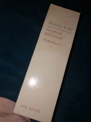 Mary Kay • Moisture Rich Mask • FORMULA 1  New  4 OZ •  Full Size Discontinued • $14.79