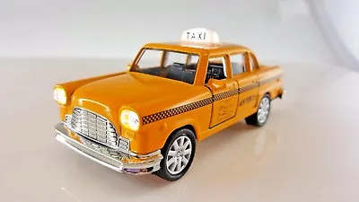 Yellow Classic Taxi With *Bright Light & Sound* New York City Die Cast Metal Car • $7.50