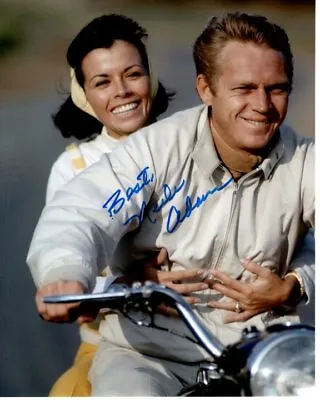 NEILE ADAMS Signed Autographed 8x10 W/ STEVE MCQUEEN Photo • $134.40