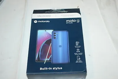 NEW Open Box Motorola Moto G Stylus XT2211-2 Blue 128GB Cell Phone Unlocked • $92.33