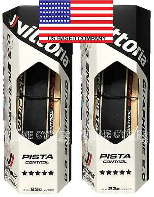 Vittoria Pista Control Clincher G 2.0 700 X 23 Black / Gum Side • $67.90