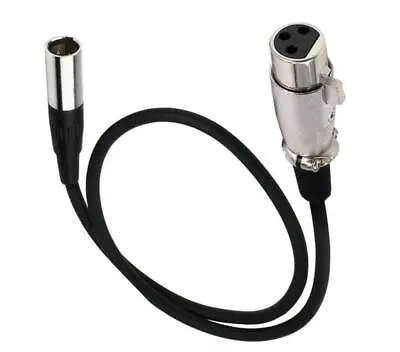 Mini XLR Male To XLR 3Pin Female Microphone Patch Cable - 1.5m • £11.95