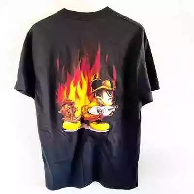 Walt Disney World Magic Kingdom Mickey Mouse Firefighter Shirt L • $50