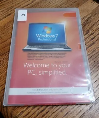 $40 • Buy Microsoft Windows 7 Professional 64 SP1 Bit Full Version DVD With Product Key