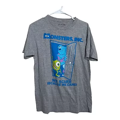 Disney Pixar Monsters Inc Gray T-Shirt Size Medium M Mike And Sully • $5.24