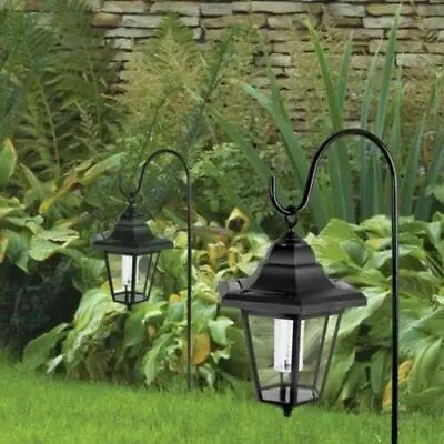 2 X Solar Classic Led Shepherd Hanging Garden Lanterns Coach Outdoor Lamp Lights • £13.90